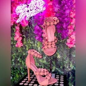 Dusty Pink Faux Leather Stiletto Heels